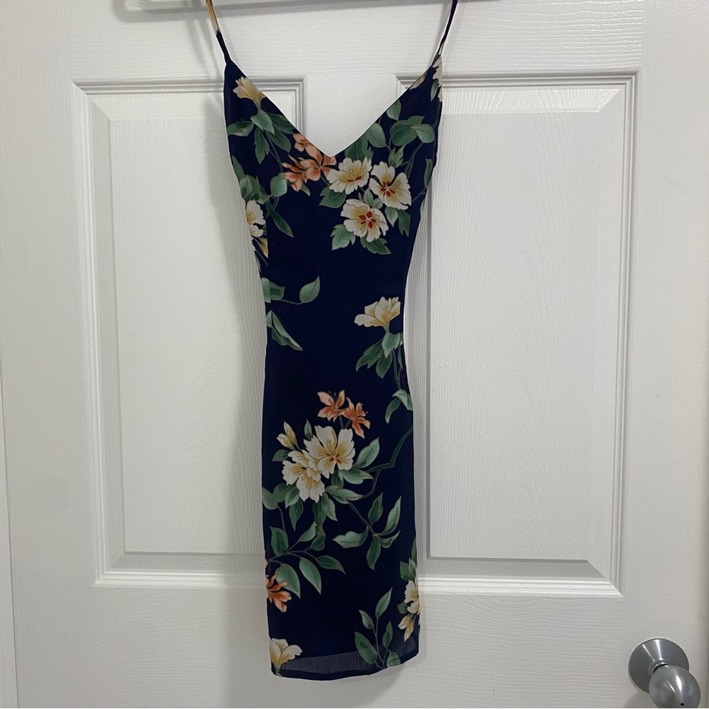 Sundress - Navy with florals